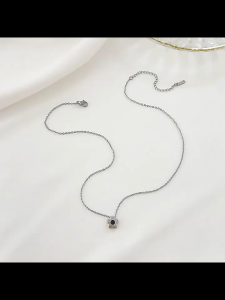 เครื่องประดับ สร้อยคอ สายโซ่โลหะ ลายดอกไม้ สีดํา สไตล์วินเทจ แฟชั่นใหม่ สําหรับผู้หญิง