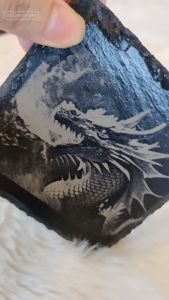 Custom Black Slate Coasters | Engraved Home Decor Personalized Gift Idea | Wedding Birthday Souvenir Corporate Giveaways