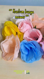 Kuntum Bunga Mawar Palsu Kelopak Rose Tangkai Plastik Artificial Minimalis Home