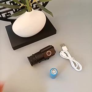ESMARTER | Mini LED Flashlight Portable Powerful Fingertip Torch Waterproof for Hiking Camping with Pen Clip And Tail Magnet
