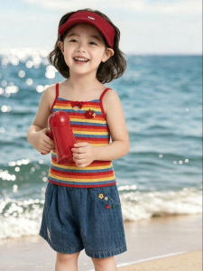 YOEHYAUL | Cool and Comfortable Girls Tank Top Knit Stripe