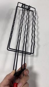 RBS  ตะแกรงย่าง bbq  ตะแกรงปิ้งย่างไส้กรอก ตะแกรง ปิ้งย่าง สำหรับทำ บาร์บีคิว ไส้กรอก ผัก เนื้อสัตว์ มีด้ามจับ แบบพกพา