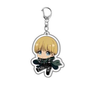 Bandai | High Quality Officially Licensed Attack on Titan Eren Yeager Acrylic Keychain Anime Keychain Pendant Collectible Gift for Fans