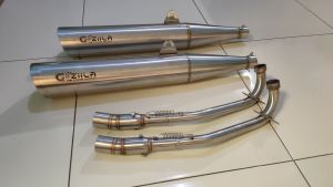 knalpot standar racing WAVE 125 thailand Supra 125  kharisma suara ngebas