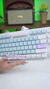 ROBOT WORKMATE III Mechanical Keyboard Gaming Kabel Rainbow Lighting Backlit Gaming Wired Compact Portable 87 Keys Red Switch Garansi 1 Tahun