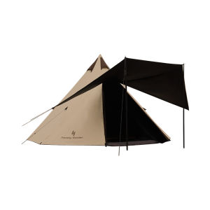 fantasy garden | Large Black-coated Outdoor Camping Pyramid Indian Canopy Tent