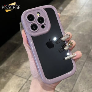 KISSCASE Korean Puff Shell Clear Phone Case For iphone 15 14 13 12 11 Pro Max INS Style Lens Protection Hard Acrylic Transparent Anti-fall Shockproof Back Cover For iphone 15 14 13 12 11