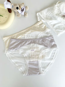 ใส่สบาย ผ้าฝ้าย ปมผีเสื้อ ตาข่าย ชุดชั้นในต่ํา เอว ผู้หญิง กางเกงใน ระบายอากาศได้ดี โปร่งแสง กางเกงชั้นในสุดหรู ทรงสามเหลี่ยม