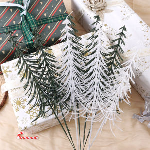 Christmas Two Colors Leaves Artificial Tropical Pine Needle Tree Furniture For Living Room Decoration Wedding Anniversary Decor