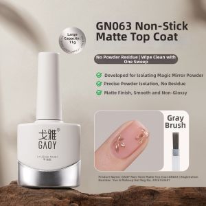 GAOY | Mirror Finish Moonlight Powder Silver Nails Accessory