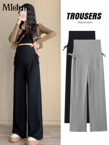 MIDULI | Belly Comfortable Wide Leg Maternity Pants Corduroy