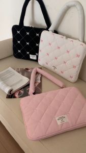 Tas Laptop Tas Bagian Dalam Laptop Tali Bahu yang Praktis Fashionable Lucu Merah Muda Hitam Putih 13-14inch 15-15.6inch