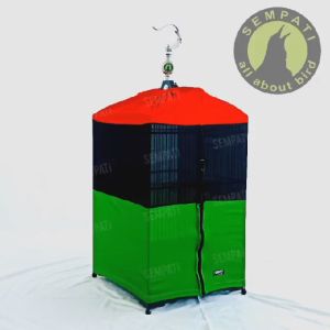 SEMPATI Krodong Sangkar Burung Kotak Model Bendera Premium 3 Warna Tebal Double Jahitan Cover Krodong Kerodong Sangkar Kandang Burung Kotak Kacer Cucak Hijau Branded By Sempati