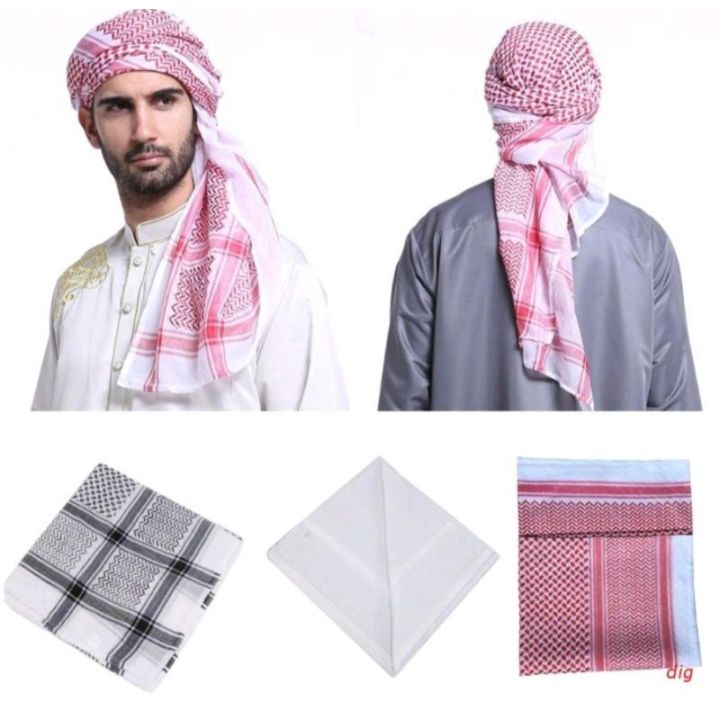 arab head scarf kaffiyeh middle east desert shemagh wrap muslim head wear Lazada Lazada PH