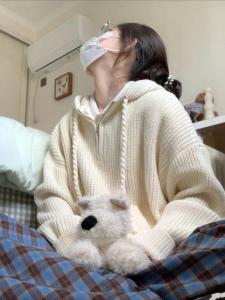 Loose Fitted Hooded Knitted Sweater with Half Zip for Women Autumn Winter New Style Comfortable Lazy High End Feeling Outerwear