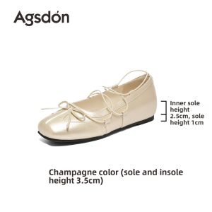 Agsdon | Internal Heel Mary Jane Ballet Shoes Soft Sole