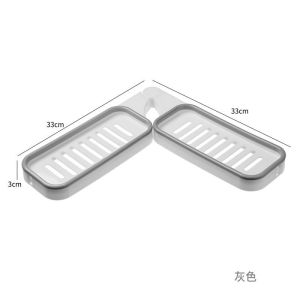 Rak Sabun Sudut Plastik Tempel Dinding Kamar Mandi / Rak Sikat Gigi Flexible
