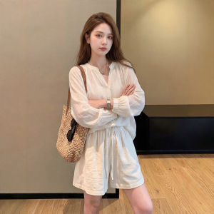 XIANYIJIAO | Gray Linen Loose Summer Shorts Women