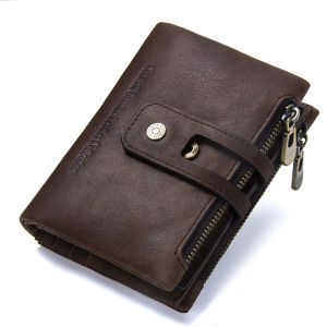CONTACTS Genuine Leather Short Women Wallets Hasp Card Holders Coin Purse Money Clips Womens Purses Mini Female Wallets
