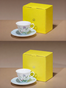 JINGDEZHEN | Traditional Chinese Color Coffee Cup Set Wedding Gift