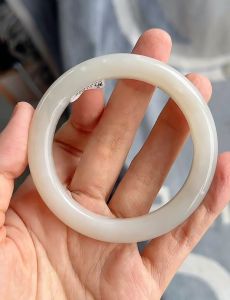 Jade bangle 56mm can view and try singapore grade A