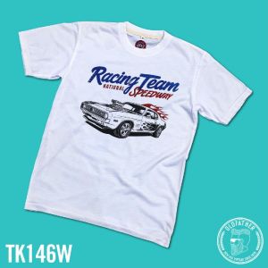 เสื้อยืดคอกลมแขนสั้น ผ้าTK พิมพ์ระบบ Sublimation นุ่ม สวมใส่ สบาย ระบายอากาศไม่ร้อน ( รหัสสินค้า TK 146 )