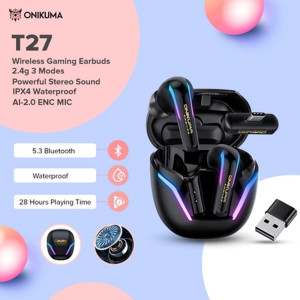 ONIKUMA 2025 NEW T27 dual-mode cool RGB gaming headphones with high-definition call sound quality and low latency for gaming