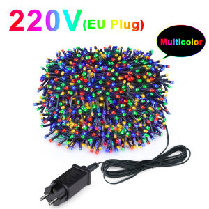 Decorative Led String Christmas Lights Outdoor 100M 50M Fairy Light 8 Mode Garland Lights Wedding Party Holiday Lights 220V EU