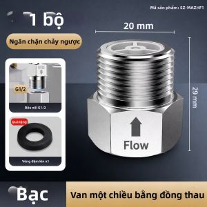 Van Một Chiều Bằng Đồng Thau Nguyên Chất 1/2 Inch Chống Chảy Ngược Dùng Cho Bồn Cầu Máy Nước Nóng Chậu Rửa Nhà Bếp Chậu Rửa Phòng Tắm Vận Hành Bằng Tay
