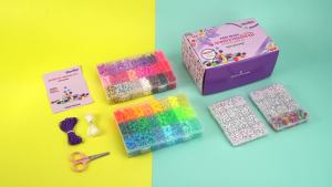 Gionlion 4200 Pony Bead Bracelet Making Kit 48 Colorful Valentines Day Bracelet Set 2500 Rainbow Candy 1700 Friendship Letter Beads Belt 20 Elastic Rope For Jewelry Making