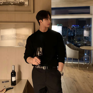 Áo Len Dệt Kim Dài Tay Cổ Tròn Thời Trang Nam Thu Đông 2025 Phong Cách Hàn Quốc Đa Năng Nhỏ Gọn Áo Len Cardigan Dài Tay Phong Cách Đường Phố