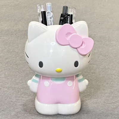 New Cartoon Sanrio Hello Kitty Pen Holder Stationery Melody Makeup Brush Storage Tube Desktop Storage Ornaments Gift Toys