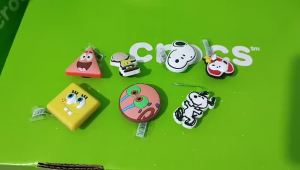 cross jibbitz charms Spongebob Squarepants Series Shoe Accessories Ornaments Cartoon
