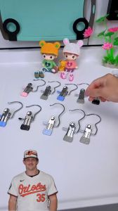 AKIRO HOME 5pcs Stainless Steel Hook Clip Anti-Rust Clothespin Space-Saving Hanger Drying Clip Hat Pants Hanger Clip Klip Baju 衣架夹子