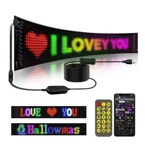VASTFIRE | LED Matrix Pixel Panel Advertising Light Flexible RGB Pattern Scrolling Display Car Shop Reminder Light Festival Surprise Tool