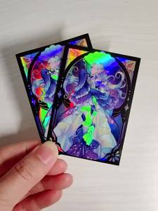 63×90mm 50 PCS Holographic Flashing Anime Card Sleeves for YGO/TCG Top Loading Board Game Card Protector