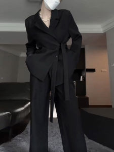 Fashionable Womens Suit Set Casual Stylish Professional Design Small Size Two-Piece Bandage Suit High-End Sensation New 2025