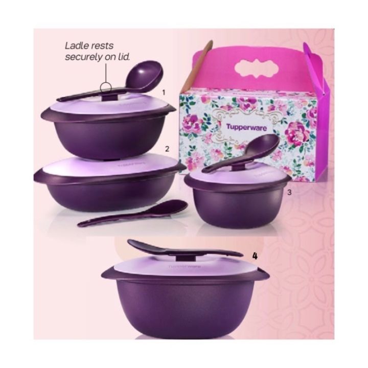 Tupperware Purple Royale Serveware Set