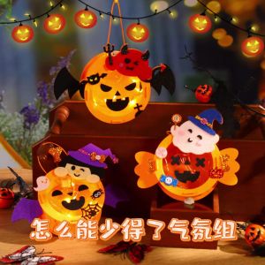 Đèn Quả Dưa Hấu Sáng Halloween DIY Đồ Chơi Trẻ Em Đồ Trang Trí Thủ Công Cầm Tay Trang Trí Không Khí Cho Trẻ Mẫu Giáo