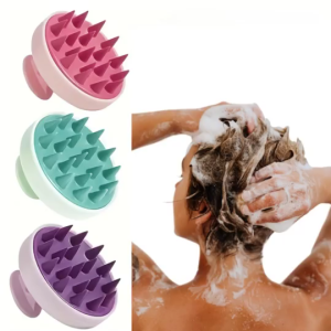 Silicone Scalp Massage brush with silicone toothbrush (soft) head massage