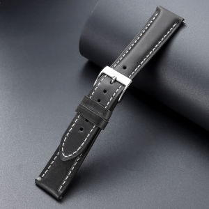 Oil Wax Genuine Calfskin Leather Watchband Soft Strap 16mm 18mm 20mm 22mm for Omega for Seiko Quick Release Women Mens Bracelet