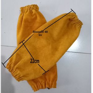 ถุงแขนป้องกันความร้อนแบบหนังวัวเต็มตัวสำหรับงานปะติดไฟฟ้า ปกป้องจากความร้อน การเผาไหม้ และการระเบิด