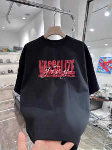 Áo Thun Cotton Tay Ngắn in Chữ Phong Cách Mỹ Dành Cho Nam Thanh Thiếu Niên Cổ Tròn Dáng Rộng Mùa Hè Thoáng Khí Thường Ngày