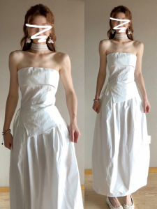 Homecore | Attractive White Strapless Summer Dress