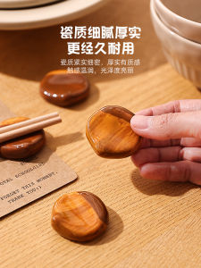 Cute Chestnut Chopsticks Shelf Ceramic Japanese Chopsticks Support For Home Chopstick Rest Suit Creative and Refined High-End New Support Chopstick Holder