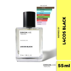 OriginLab - L4CØ$ BLACK Inspired Perfume for Men - Oil Rich Fragrance Woody Aromatic Long Lasting Travel Size 55ml 10ml