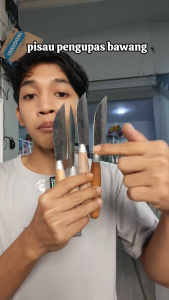 Pisau Dapur Gagang Kayu (Paket isi 5 Pcs) Paket Pisau Dapur Anti Karat