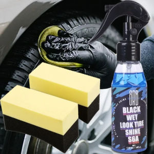 100ml Tire Cleaning and Retreading Agent Black Wet Look Tire Shine Dressing Automotive Clear Coat Tire Dressing Spray Glossy