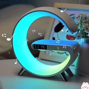 Speaker Multifungsi Premium - Lampu Warna Alarm AUX/TF Card - Garansi