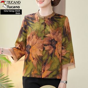 TUCANO | Áo Voan Nữ Trung Niên Phong Cách Trung Quốc Mùa Hè